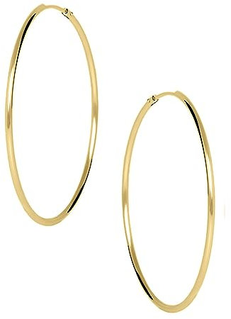 My Gold Damen Ohrringe Gold 585 Creolen Echtes Gelbgold (14 Karat) Ø 44mm Goldohrringe Tudor Rose V0002540