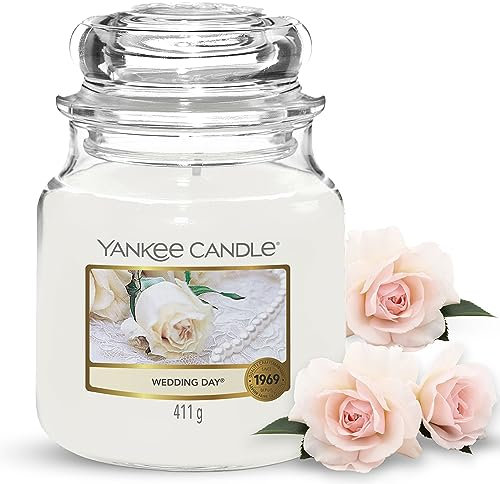 Yankee Candle Duftkerze im Glas (mittelgroß) | Wedding Day | Brenndauer bis zu 75 Stunden
