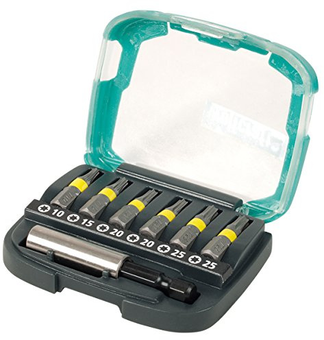 wolfcraft Bit-Box TORX® (T 10-25), 7-tlg. I 2978000 I 6 Solid-Bits in verschiedenen Größen, inkl. Bithalter