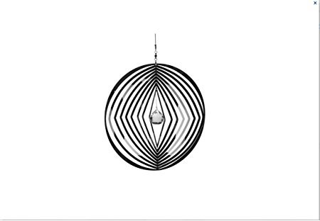 Edelstahl Windspiel - Kristall KREIS - lichtreflektierend - Durchmesser: 22cm - inkl. Aufhängung