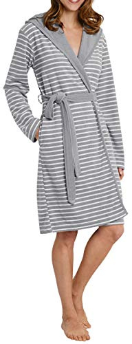 Schiesser Bademäntel Damen Kapuze 151532 hellgrau - 204