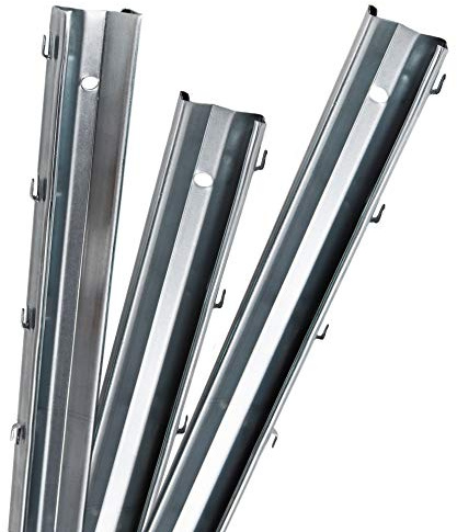 Aquagart Z-Profil Zaunpfosten 1,5 m verzinkt I 100 Stück Metallzaunpfosten aus Bandstahl 1,2mm stark I hochwertige Zaunpfähle für Wildzaun Weidezaun Drahtzaun Wildschutzzaun Knotengeflecht Zaun