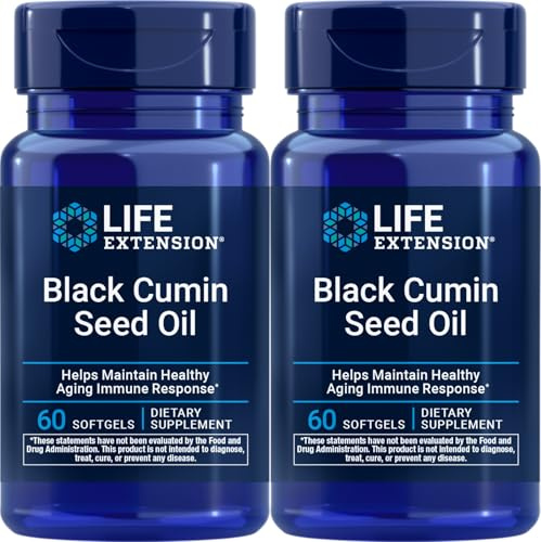 Life Extension Black Cumin Seed Oil, 60 softgels (Pack of 2)