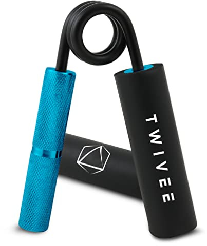 TWIVEE – underarmstränare – fingerhantel för maximal greppkraft – härdat stål och aluminium – handtränare med handtag och ficka – handmuskeltränare