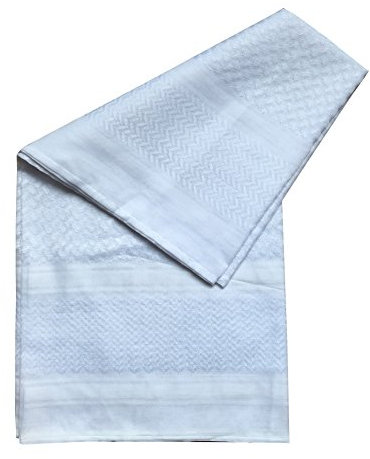 BaronHong Shemagh Schal Arab Tactical Desert Keffiyeh Wickeltuch Turban (weiß, M)