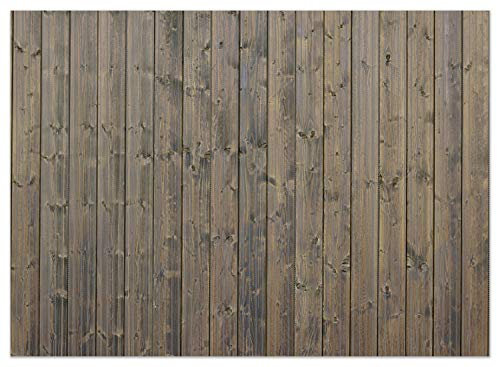 Wallario Duschmatte Antirutschmatte Badmatte Fußmatte Holzpaneelen in grau braun - Holzmuster mit Maserung, Größe ca. 90 x 65 cm