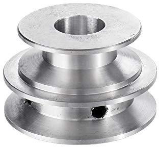 TuToy Aluminiumlegierung 40 \U0026 50Mm Doppelnut Riemenscheibe 8-20Mm V-Förmiges Riemenscheibenrad Mit Fester Bohrung Für 10Mm Riemen - 15Mm