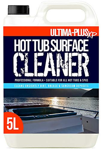 ULTIMA-PLUS XP Hot Tub Surface Cleaner - Removes Dirt, Oil, Grease, Waterlines & More - Professional Formula for all Hot Tubs, Spas and Pools (5 Litres)