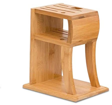 PAREKS Bloc à couteaux en bambou - Support de rangement pour couteaux - Support de rangement pour couverts - Support de cuisine pour cuisine