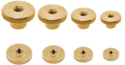 Inetbote Rändelmutter Messing Hohe Form (DIN 466), Flache Form (DIN 467) M3 bis M10, 1 Stück