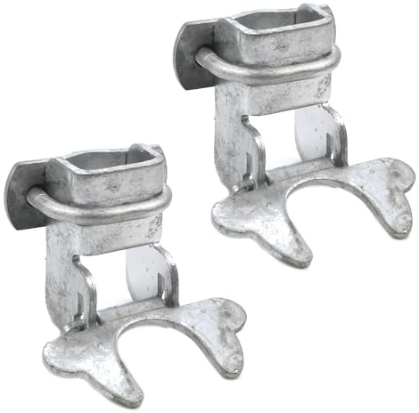 Crapyt 2 PCS Kennel Gate Latch Butterfly Gate Latch Chain Link Gate Latch for Garages, Gardens, Kennel Silver 4.72×3.74×1.77 Kennel Gate Frame