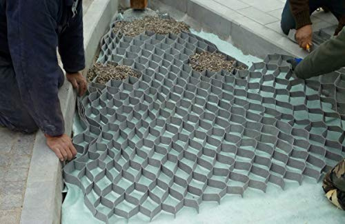 Stabilisateur de Gravier pour chemins, entrées de garages, décoration extérieure 100% polypropylène (10x25x25 cm (1x20-20 m2)