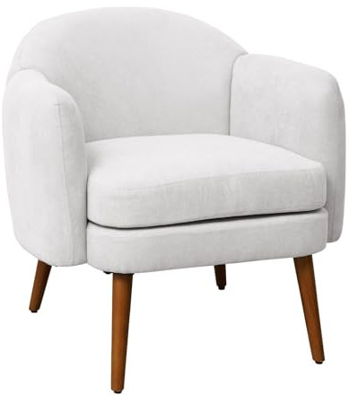 SVITA Johan Sessel Loungesessel Polstersessel Gummiholzbeine Armlehnen gepolstert modern skandinavisch Wohnzimmer Wintergarten Weiß