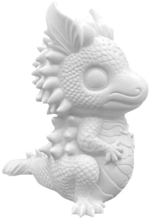 Zerodeko Dragon Baby Spardose Deko Für Kinderzimmer 7.9 Zoll DIY Weißer Kunststoff Geldbox Geschenk Zum Geburtstag