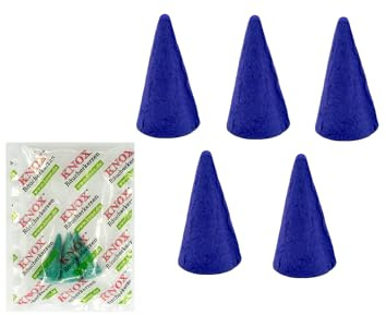 KNOX 5er Set XXL Räucherkerzen - Düfte: Waldfrucht- Menge: 5 inklusive 3 M Räucherkegel als Proben vom Duft Meeresbriese - Made in Germany