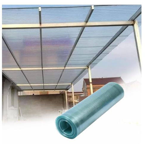 Sonnenschutz, Regenblocker-Abdeckung für Schuppen und Carports, Ersatz-Schuppen-Platte mit 0,8 mm Schlagfestigkeit, anpassbare Größe (1,2 x 20 m)