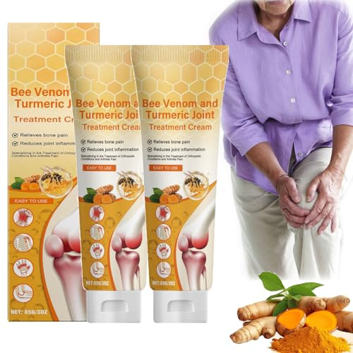 Veleno d'api e curcuma Trattamento articolare crema, veleno d'api, veleno d'api, unguento contro l'ape, veleno d'api, crema per il trattamento articolare, Bee Cream pomata per veleno d'api (2 pezzi,