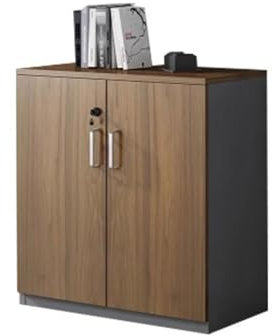 guiling-1986 Aktenschrank Büro-Kurzschrank, Druckerschrank, Lagerschrank, bodenstehender Aktenschrank aus Holz mit abschließbarem Schubladenschrank Büroschrank