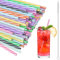 100 Pcs Plastic Straws Reusable, Drinking Straws Plastic, Cocktail Straws, Reusable Hard Straws, with 1 Pcs Cleaning Brush, for Home Bar Cafe Restaurant Barbecue Party Celebration