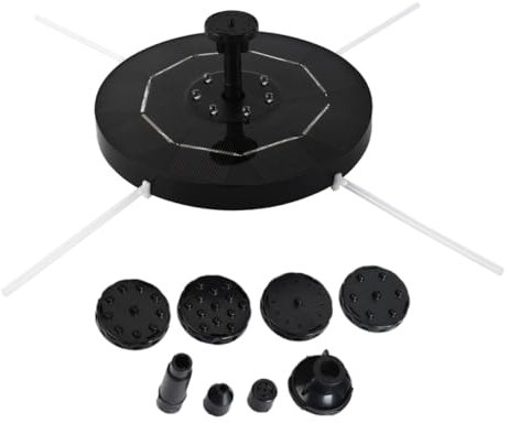 BESPORTBLE Solar Springbrunnenpumpe mit 3,5w LED Beleuchtung für Teich und Garten Solarbetriebenes Wasserspiel mit Befestigung Automatischer Betrieb ohne Kabel Wetterfeste Zufällige Farbe
