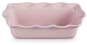 Le Creuset Poêle à pain cannelée en grès Heritage, 9, mousseline rose
