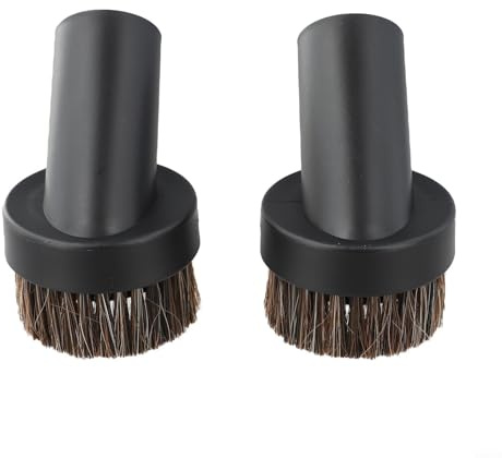 WIIYENA 2 Pack 32mm Soft Dusting Brush 601144 Vacuum Cleaner Attachment for Hoover for Numatic for Henry Series Horsehair Round Cleaning Accessory