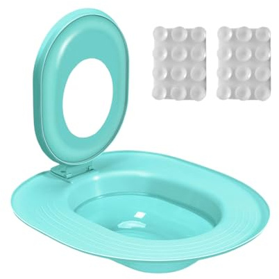 Katzen-Toilettentrainer, Kitten Potty Seat, Smooth High Strength Design, ideal für Indoor Outdoor Potty Training, Home Bathroom Use, 39 x 35 cm, Blau, 1 Stück