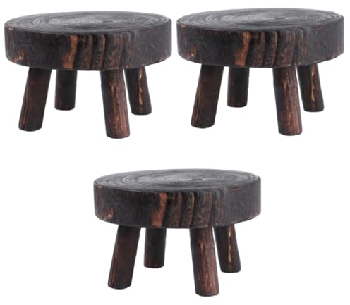 Kisangel 3 Pezzi Portafiori in Legno Cremagliera Sospeso Balcone Orchidee Ripiano per Piante da Esterno per Fioriera Separare Legno Colore Casuale
