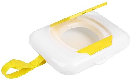 Contenitore Portatile per Salviette Umidificate in Plastica Giallo