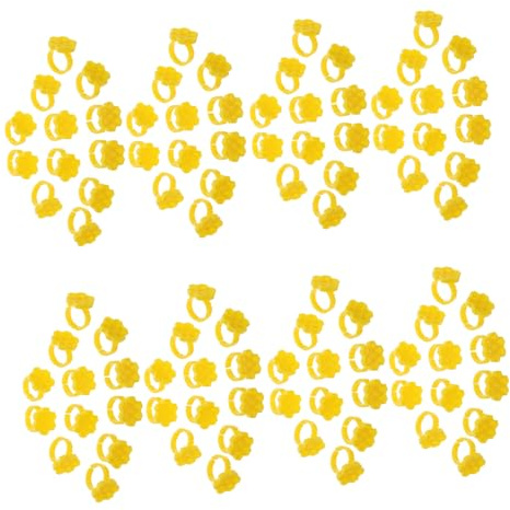 BIUDECO Godets Porte-Colle pour Faux Cils Jaunes en Plastique Hexagonaux 7 Compartiments Motif Alvéolé 250 Pièces pour Applications Précises en Extension de Cils