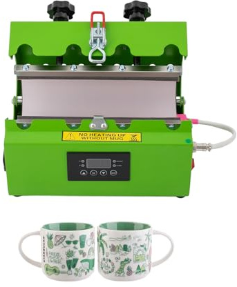 Automatische Hitzepresse 30*20*20cm 0-200℃ LED-Bildschirm Durchdachtes Design Tumblerpresse Temperatur-Umwandlung Ergonomisches Design Tumbler-Presse für Gerade Glasbecher, Tassen, Zylinderbecher