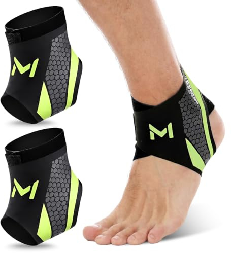 YKTOZU 2 Piezas Tobillera para Esguince,Estabilizador de Tobillo,Soporte Elástico de Tobillo en Nylon Transpirable con Doble Banda Ajustable en U Unisex,Verde Oscuro
