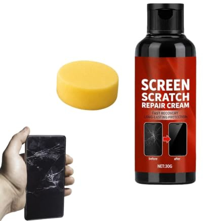 Screen Scratch Remover Paste - 30ML Repair Fluid, Lens Cleaner For Glasses, Gentle Polishing Quick Fix Cream | For Tablet Electric Device Watch Drawing Board Indoor Outdoor Work Home
