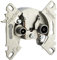 Schneider Electric Merten 466099 BK-/Sat-Antennensteckdose Unterputz, TV-SAT -R Steckdose, 2fach, Made in Germany
