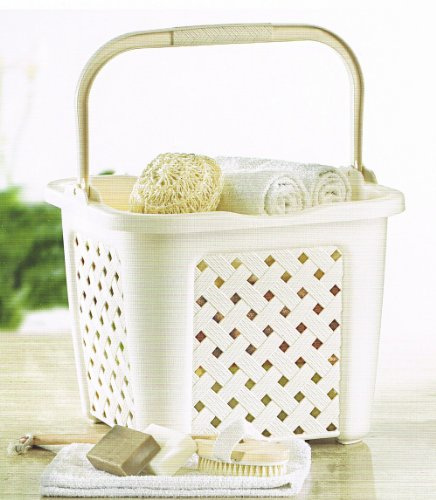 Tontarelli Baincheria Ariane korg med handtag Lt 25 beige, tvättbar under vatten med reciclabile, rektangulär, plast, beige