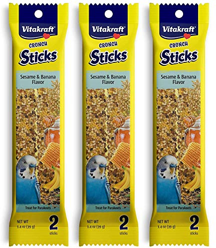 Vitakraft Banana Sticks Parakeet Treat - 2 Pack [Set of 3]