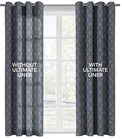 Thermalogic Ultimate Thermal Energy Saving Blackout Window Curtain Liner, 45x113, White