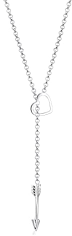 Elli 925 sterling silver hjärta pil hänge minimalt