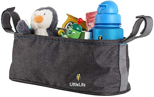 LittleLife Buggy und Kinderwagen Organizer Universal Fit mit 2 Flaschenhalter und wasserfesten Deckel BPA-frei