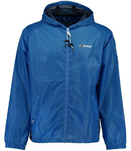 Geographical Norway Giacca con Cappuccio Spolverino Jacket Raincoat Boat Men SQ002H/GN (Royal, XXL)