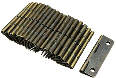 sourcing map 19 Stücke Retro Mini Scharnier Ersatz mit Schrauben 1,18Antik Bronze DE de