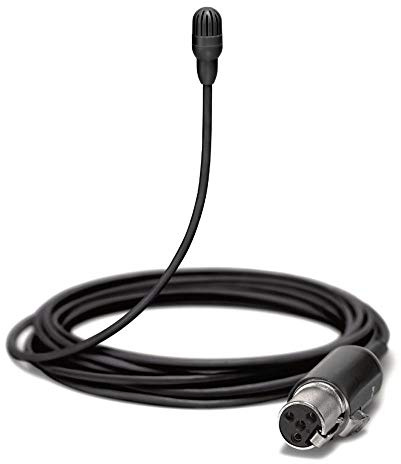 Shure TwinPlex TL47B O-MTQG-A Microfono Lavalier omnidirezionale con kit di accessori, TA4F, nero