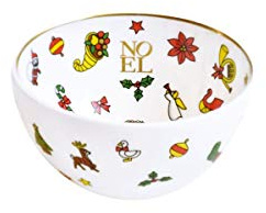 Taitu Noël ORO - Schale 7 cm, Porzellan, Klassiker, Bowl, Schale, Weihnachten
