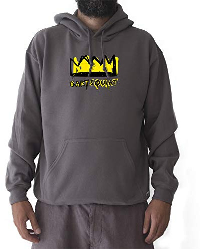 GAMBA TARONJA BARTSQUIAT - Sudadera Capucha - Sudadera Basquiat - Sudadera Bart Simpson - Jean Michael Basquiat - Bart Simpson (S)