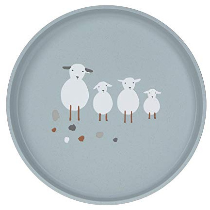 LÄSSIG Kinderteller für Babys und Kleinkinder Tiny Farmer Sheep