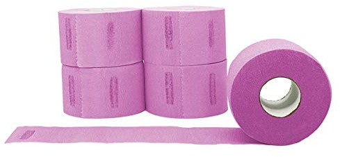 L3 - Level 3 Neck Paper - Disposable and Flexible Neck Strips - Barber and Hair Stylist Supplies - Self-Adheres to Neck - Pre-Cut and Easy to Use - 5 Rolls (100each) (Pink)