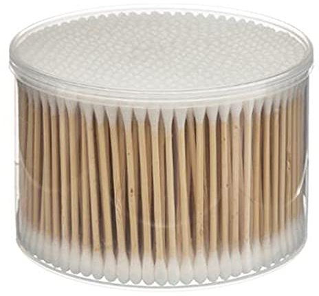 500 x Cotons-tiges en Bambou, Embout 100% Coton, Tige Naturelle, Résistante, Durable, Ecologique (8 cm)