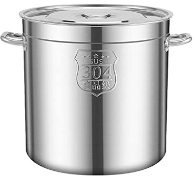 HOTTHWXX 20cm Edelstahl Suppentopf, Gemüsetopf mit Deckel, Großer Suppentopf, Jumbotopf, Spülmaschinenfest (Size : 30 * 30cm(20L))