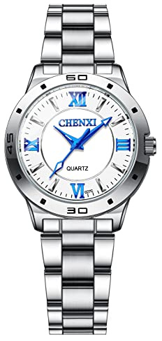 Avaner Paar Uhr Armbanduhren mit Bar Skala Zifferblatt Damen Herren Uhr Armbanduhr mit leuchtende Zeiger Edelstahlband Quarzuhr für Männer Frauen