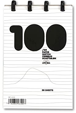 ATOMA Notizbuchsystem - Sketch Book - Zeichenblock - A6, 100 g/m2, 50 Blätter